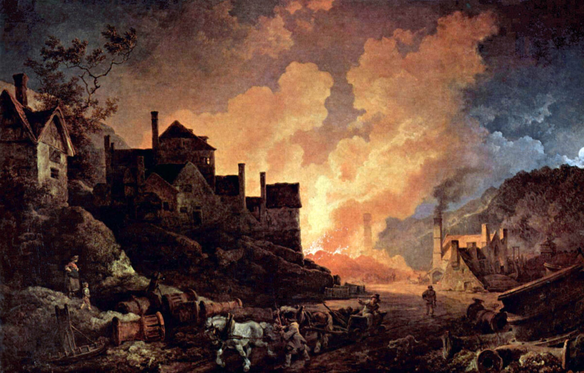 Coalbrookdale by Night (1801) by Philip James de Loutherbourg